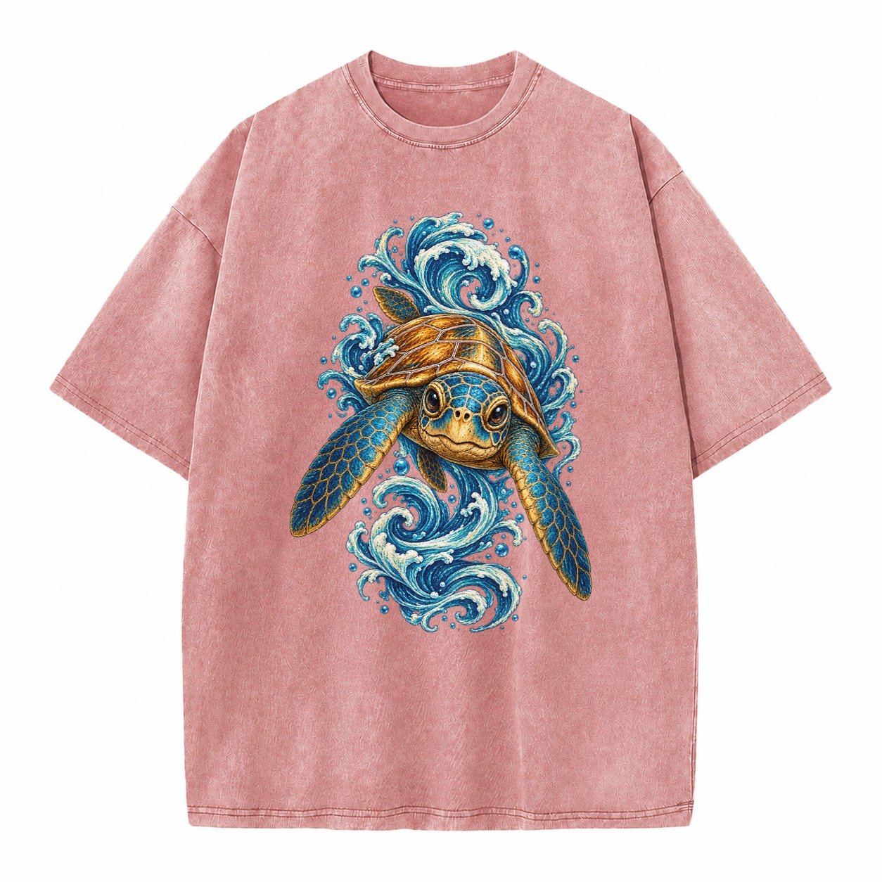 Ornate Sea Turtle Vintage T-shirt – Dusty Rose