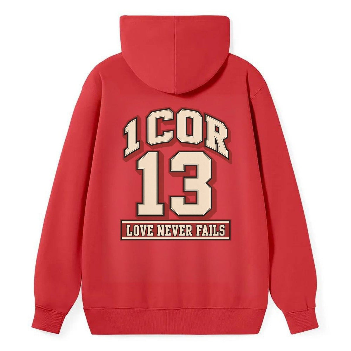 Corinthians 13 Varsity Chapel Varsity Classic Pullover Hoodie – Red