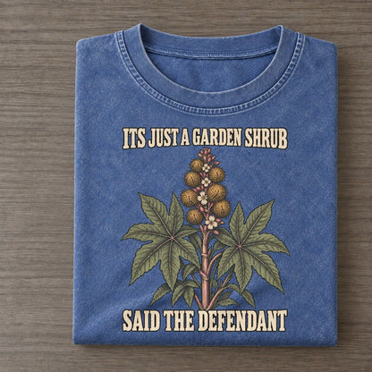 Said The Defendant Botanical Warnings Vintage T-shirt – Washed Blue