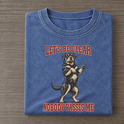 Rottweiler Dog Declarations Dog Declarations Tees Vintage Vintage T-shirt – Washed Blue