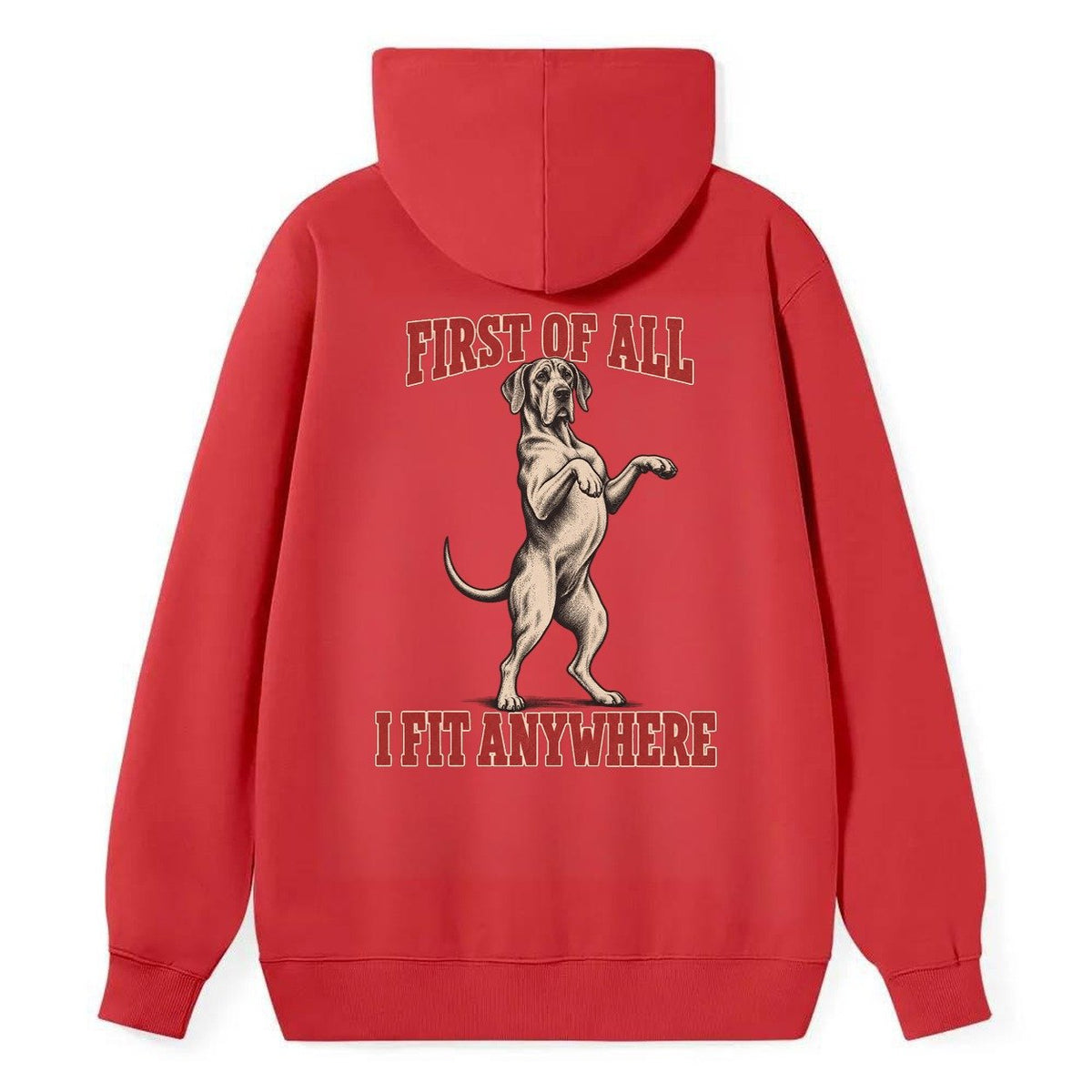 Great Dane Dog Declarations Classic Pullover Hoodie – Red