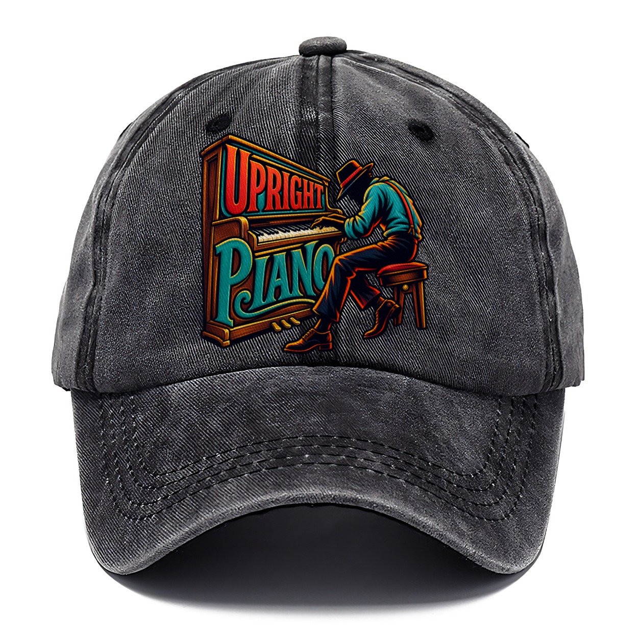 Upright Piano Wordmark Music Instruments Classic Cap – Graphite