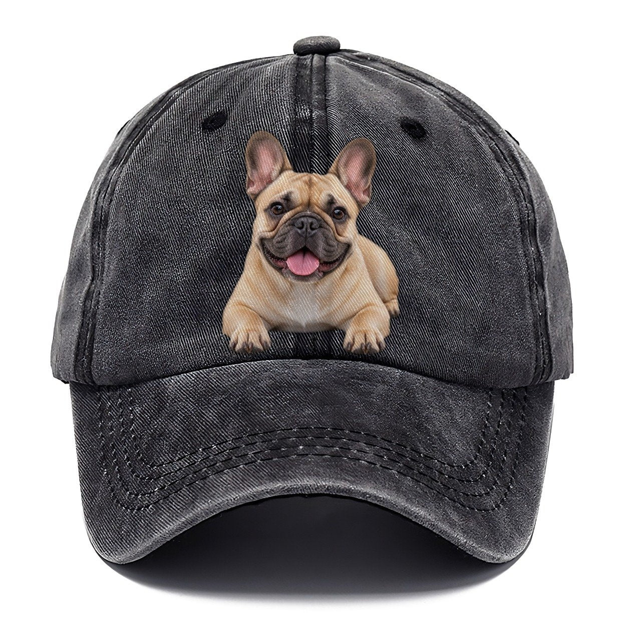 French Bulldog Lying Down Top Breeds Classic Cap – Graphite
