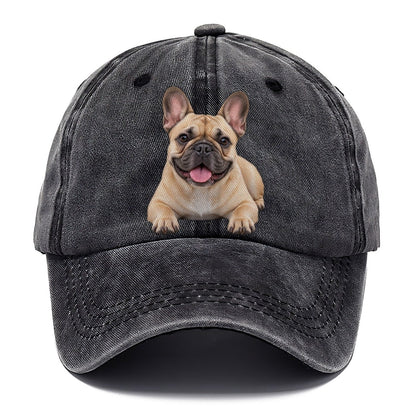 French Bulldog Lying Down Top Breeds Classic Cap – Graphite