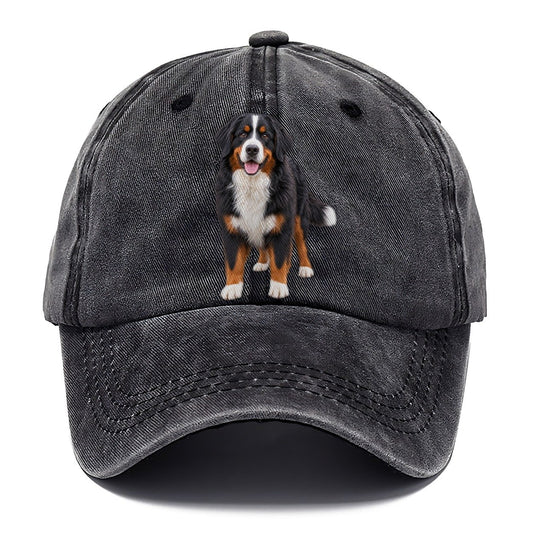 Bernese Mountain Dog Standing Top Breeds Classic Cap – Graphite