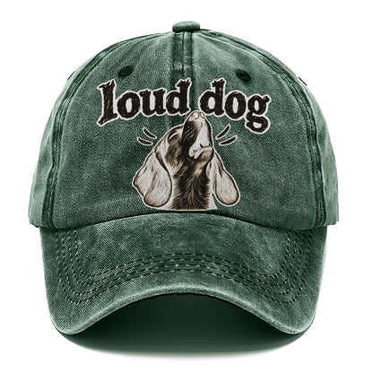 A Howling Beagle Head Tipped Back Bark For Me Classic Cap – Forest Mist
