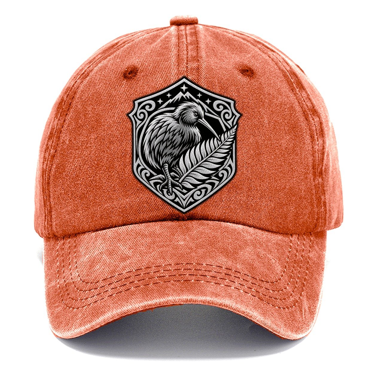 New Zealand Minimal Emblem Country Logos Classic Cap – Terracotta Clay