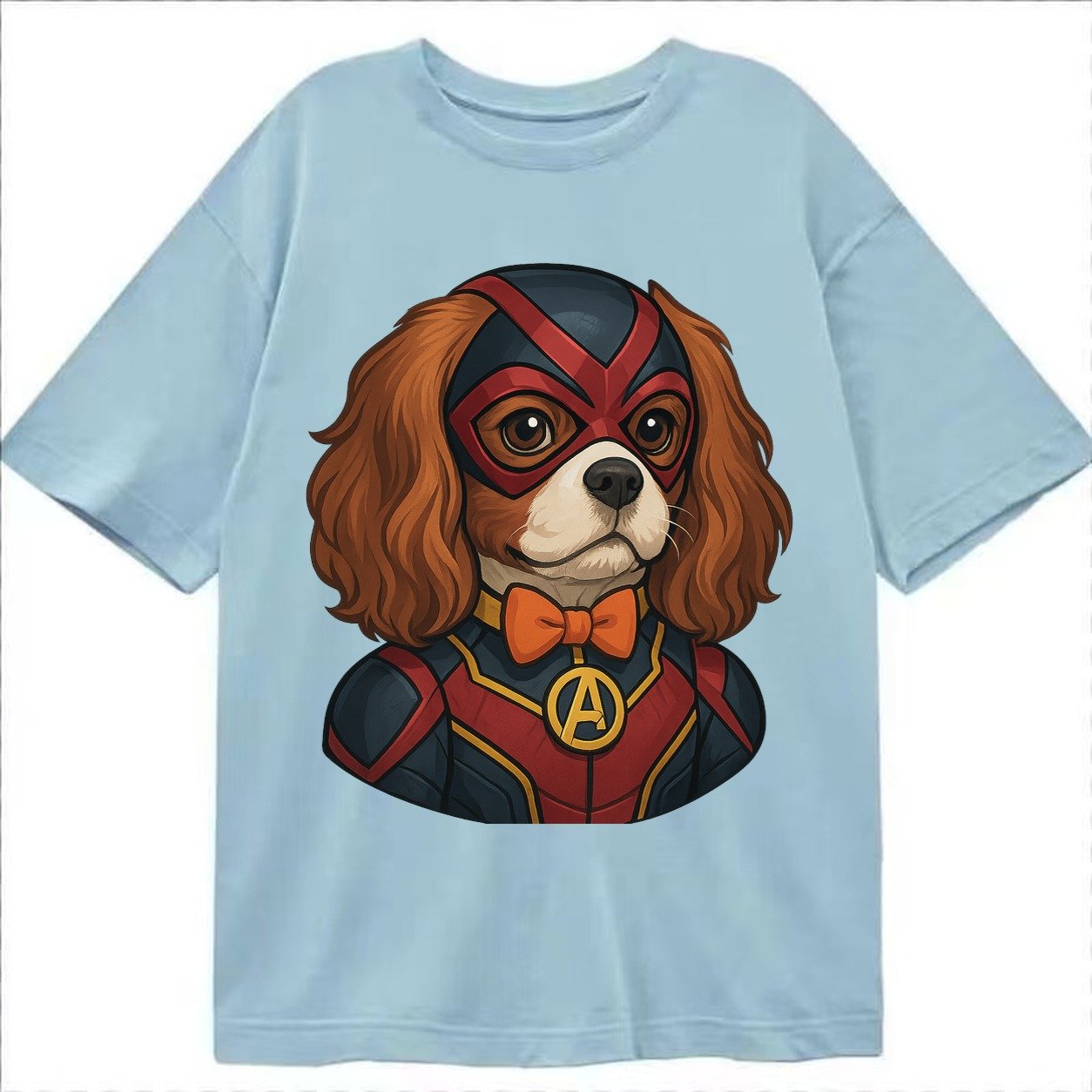 Cavalier King Charles Friendly Hero Sitting Sweet On Four Pa Classic T-shirt – Light Blue