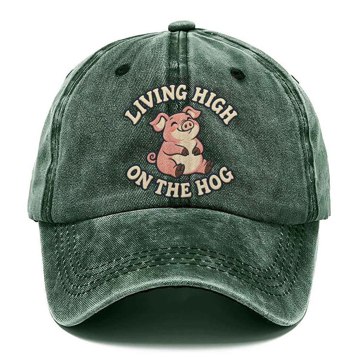 Pig Animal Puns Classic Cap – Forest Mist