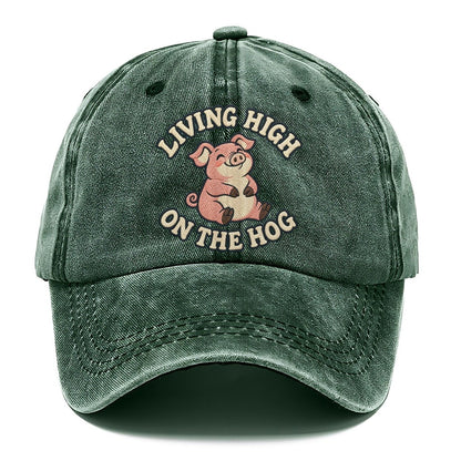 Pig Animal Puns Classic Cap – Forest Mist