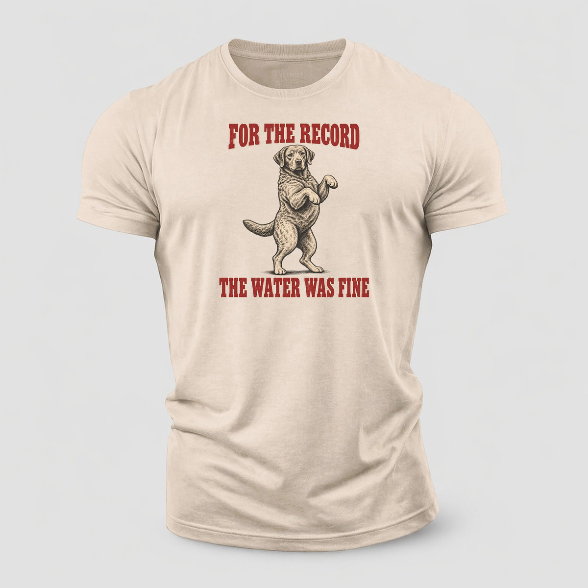 Chesapeake Bay Retriever Dog Declarations Cotton T-Shirt – Sand