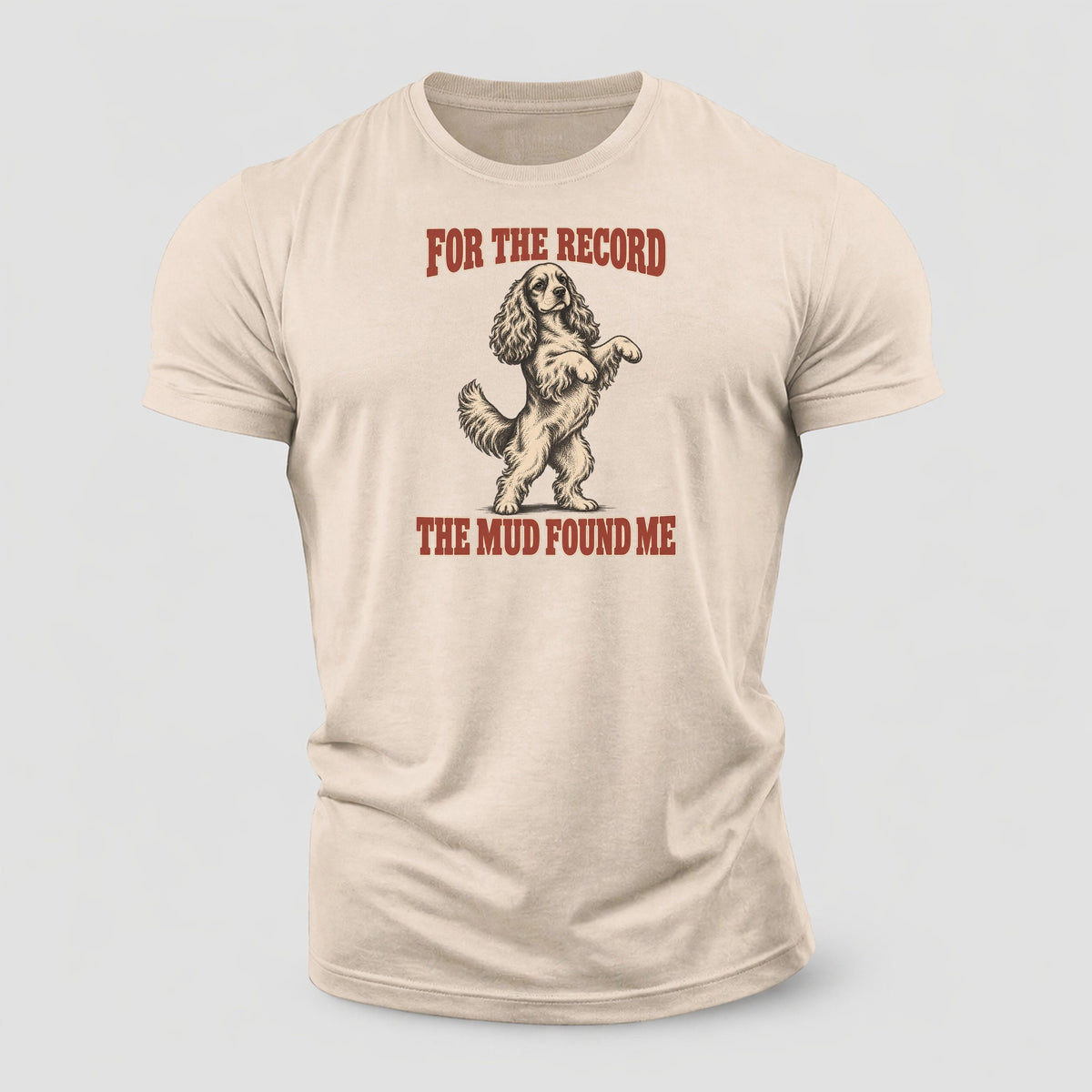 Cocker Spaniel Dog Declarations Cotton T-Shirt – Sand