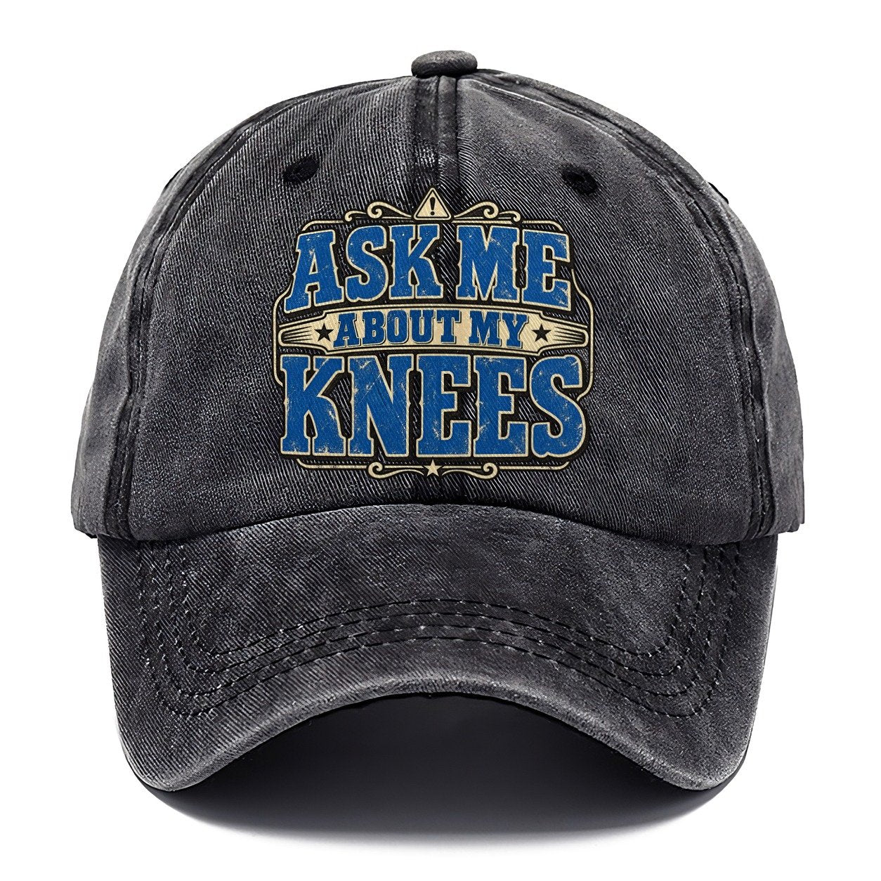 Ask Me About My Knees American Wit Classic Cap – Graphite