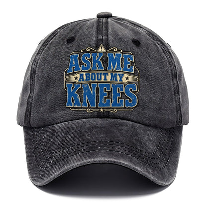 Ask Me About My Knees American Wit Classic Cap – Graphite
