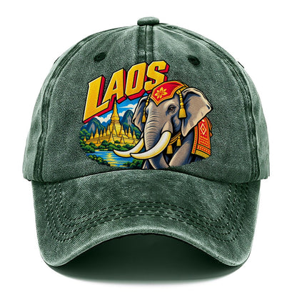 LAOS Elephant Temple Classic Cap – Forest Mist