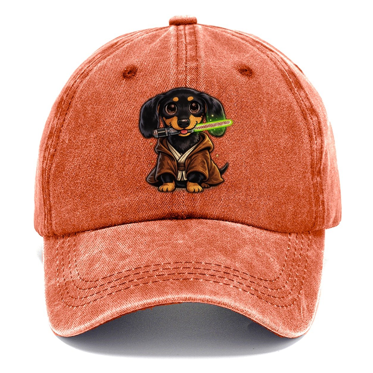 Jedi Dachshund Lightsaber Classic Cap – Terracotta Clay