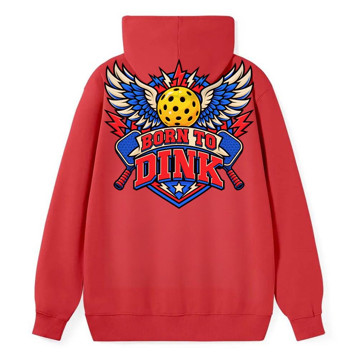 Born To Dink Pickleball Life Classic Pullover Hoodie – Red