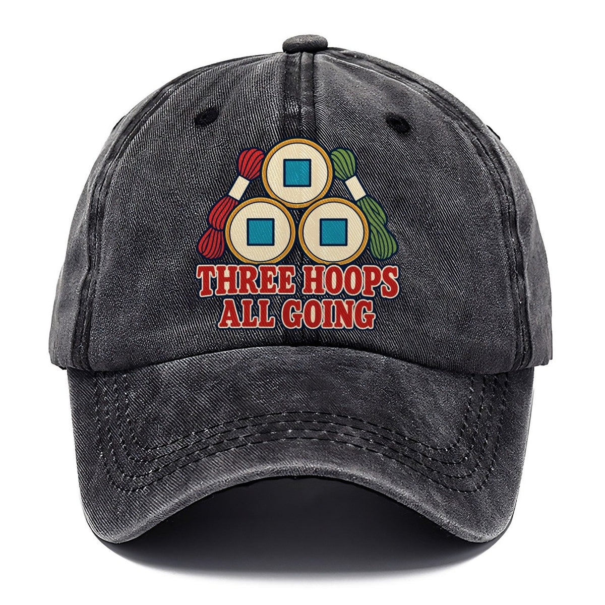 Three Hoops All Going And Needlework Classic Cap – Graphite