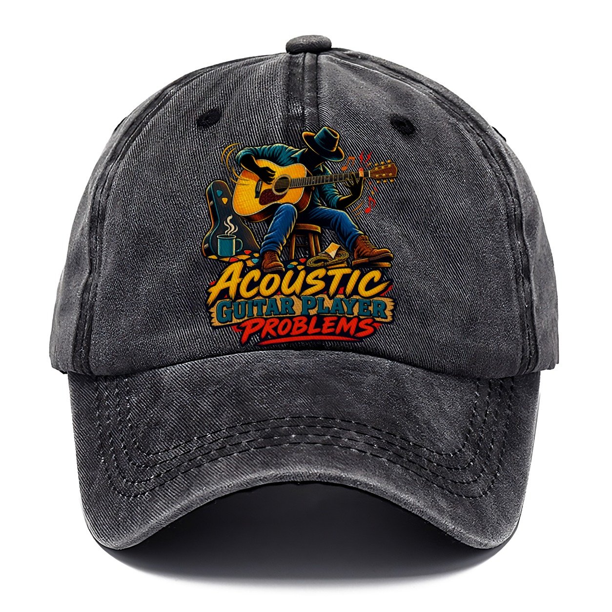 Acoustic Guitar Player Problems Music Instruments Classic Cap – Graphite