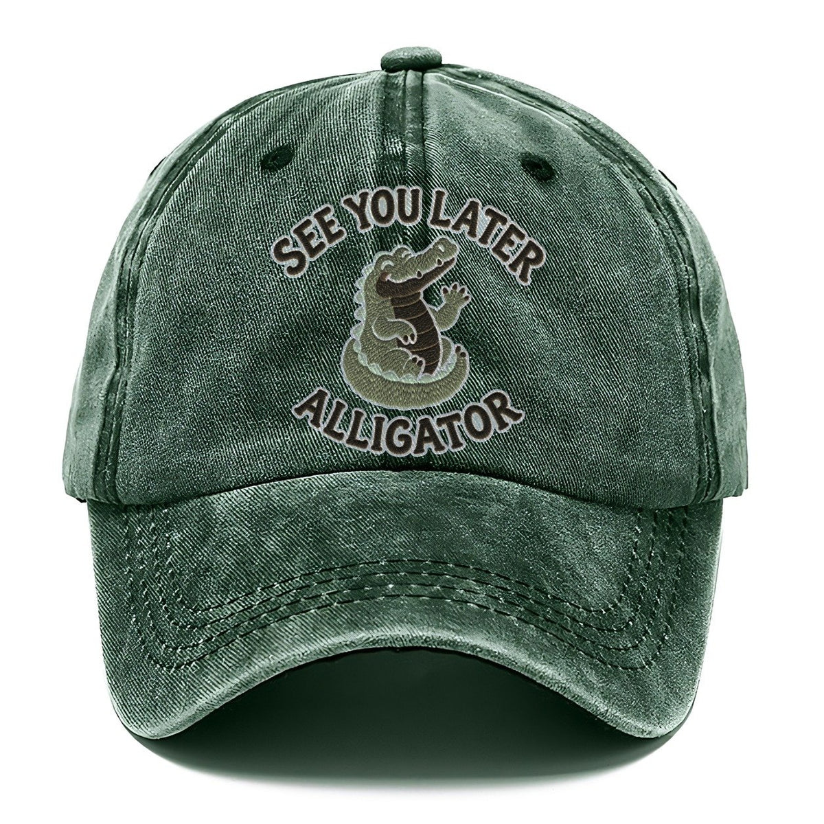 Alligator Animal Puns Classic Cap – Forest Mist
