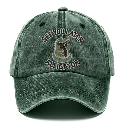 Alligator Animal Puns Classic Cap – Forest Mist