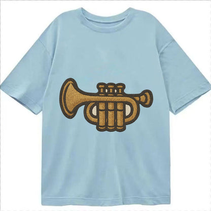 Trumpet Brass Trumpet With Valves And Mouthpiece Classic T-shirt – Light Blue