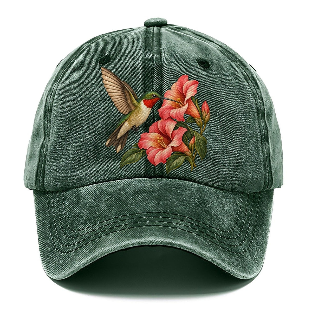 Ruby Throat Flower Arc Everyday Originals Classic Cap – Forest Mist