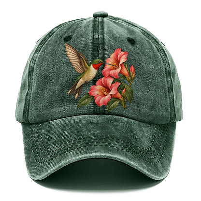 Ruby Throat Flower Arc Everyday Originals Classic Cap – Forest Mist