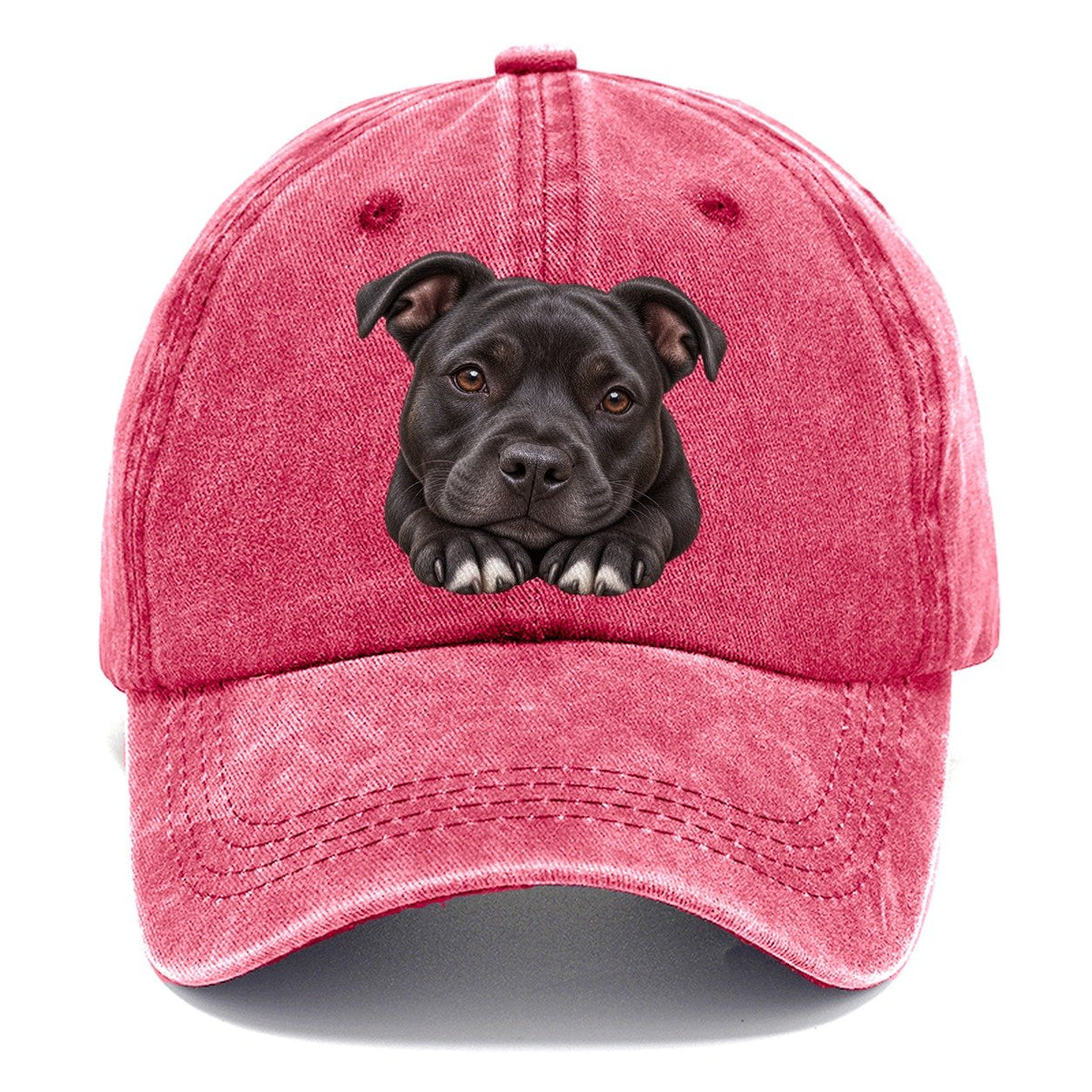 Staffy Paws Beneath Chin Pastimes Companions Classic Cap – Pomegranate Blush