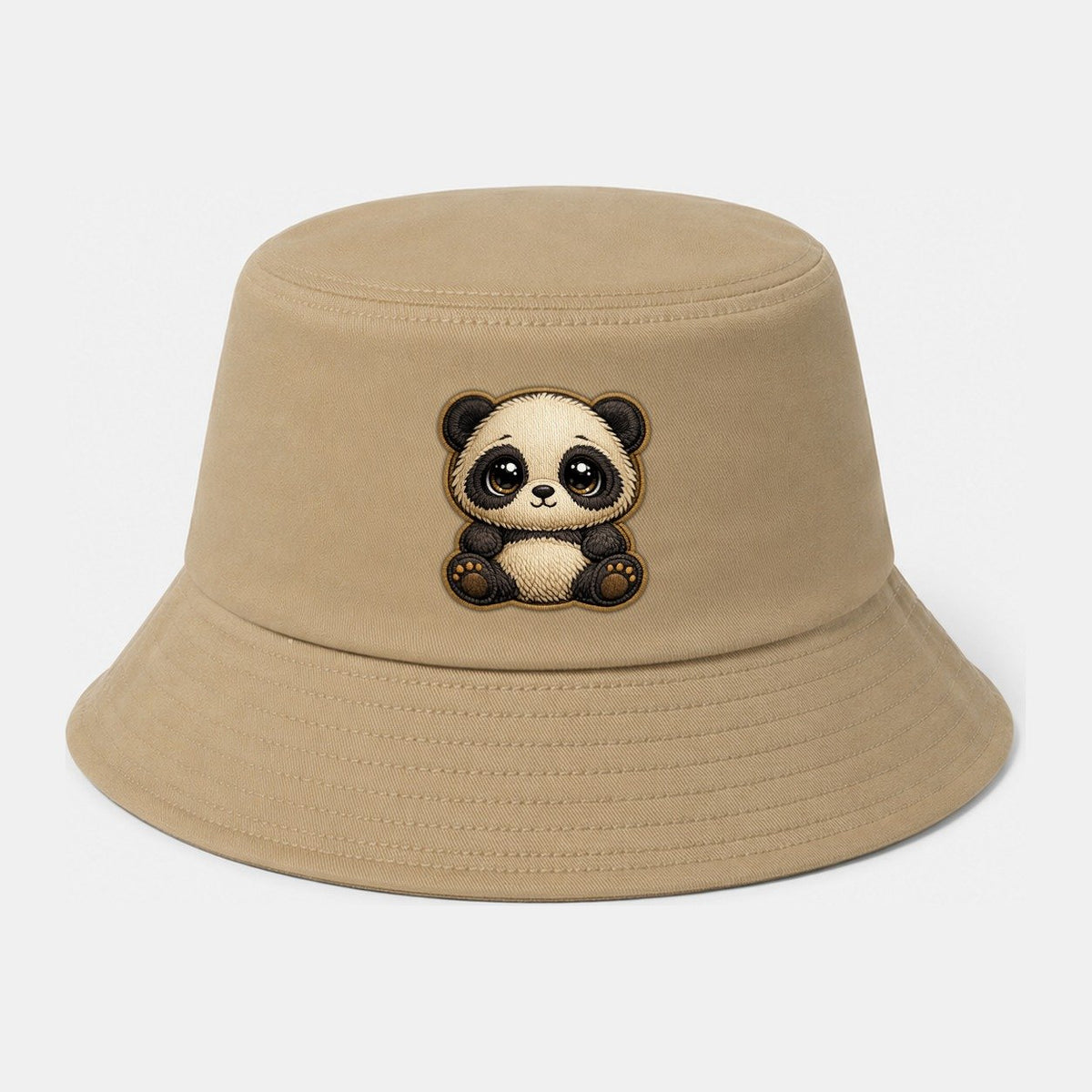 Baby Giant Panda Cub Cotton Bucket Hat – Khaki