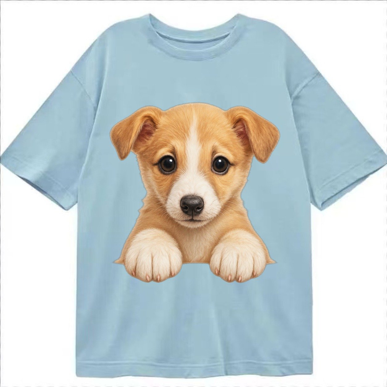 Whippet Fawn Colored Design Classic T-shirt – Light Blue