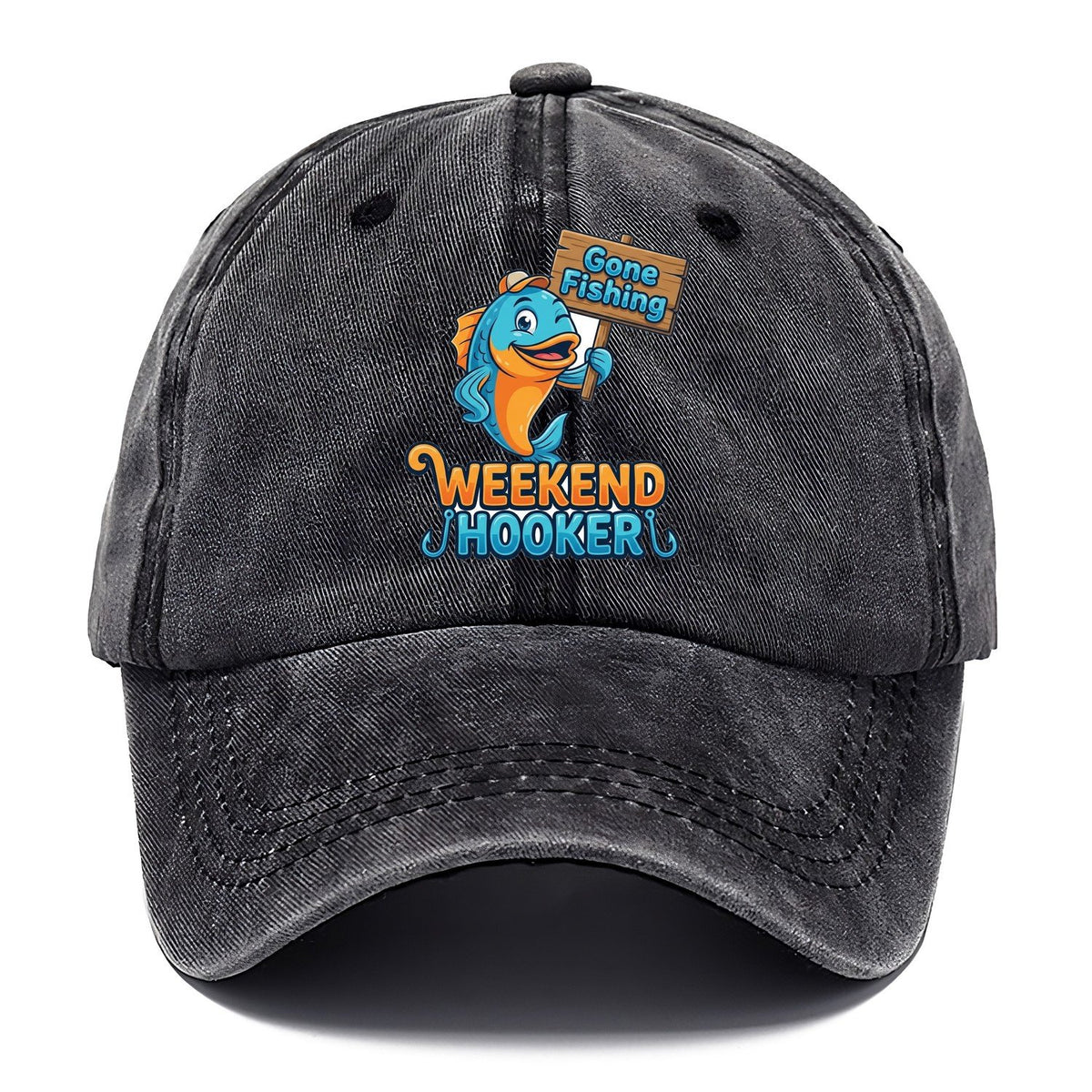 Gone Fishing Weekend Hooker Classic Cap – Graphite