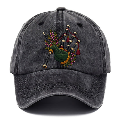 Scottish Bagpipes And Heather Uk Culture Heritage Classic Cap – Graphite