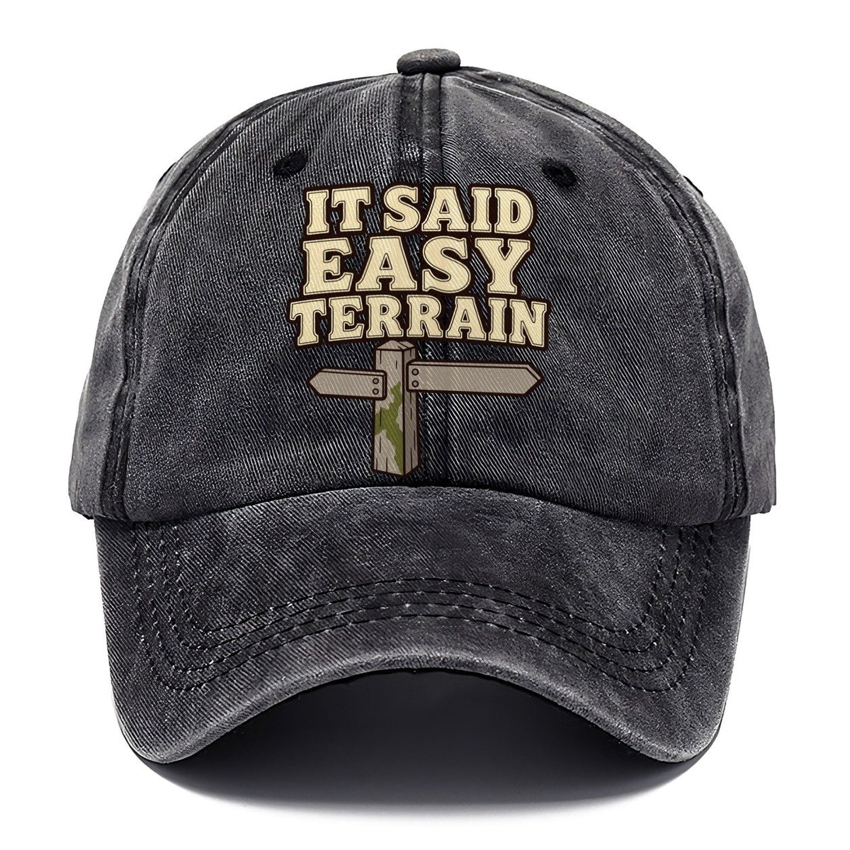 It Said Easy Terrain Geocaching Classic Cap – Graphite