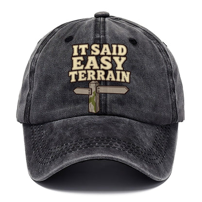 It Said Easy Terrain Geocaching Classic Cap – Graphite