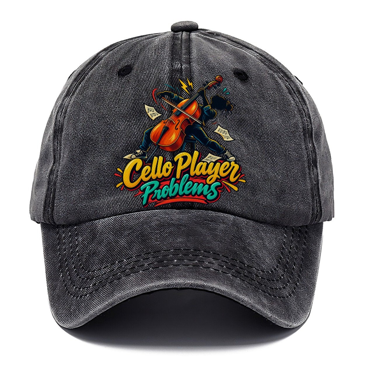 Cello Player Problems Music Instruments Classic Cap – Graphite