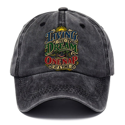 Living The Dream One Nap At A Time Retired Living Classic Cap – Graphite