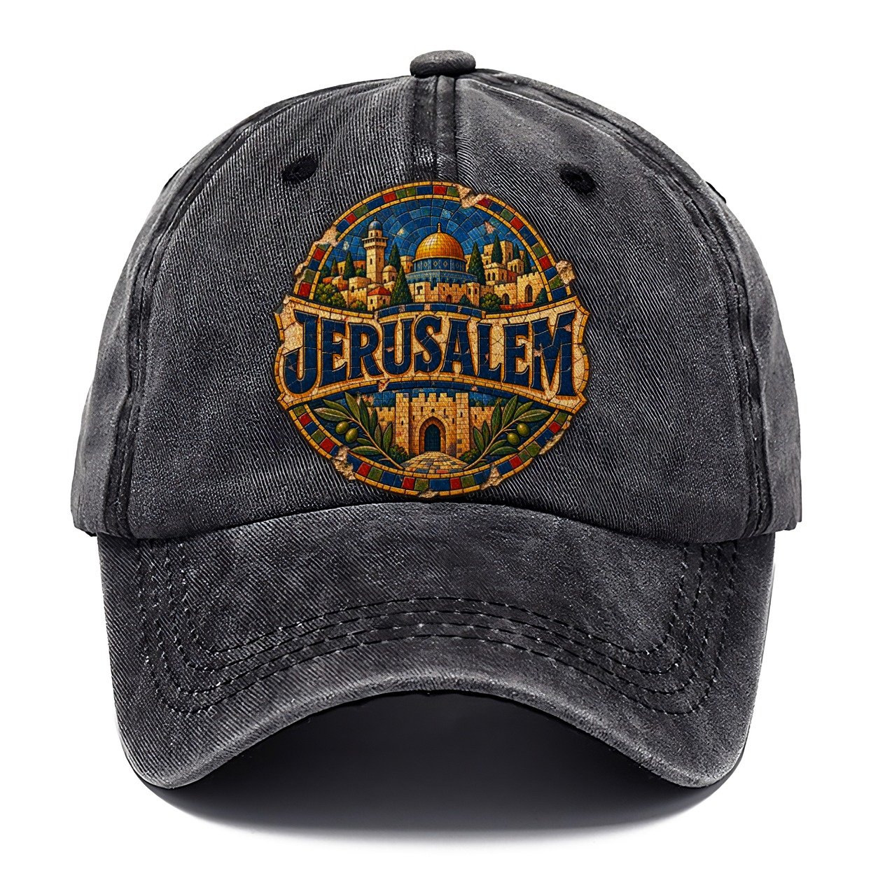 Mosaic Jerusalem Wordmark Jerusalem Classic Cap – Graphite