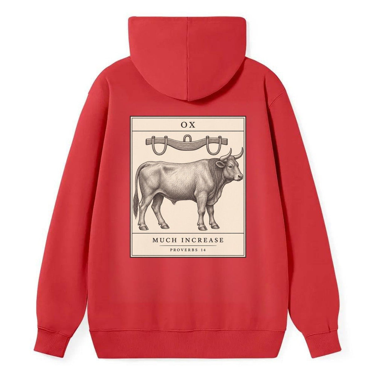 Ox Specimen Plate Creature Canticle Classic Pullover Hoodie – Red