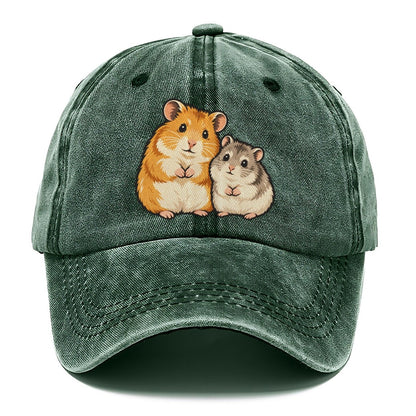 Hamster Sisters Small Pet Logos Classic Cap – Forest Mist