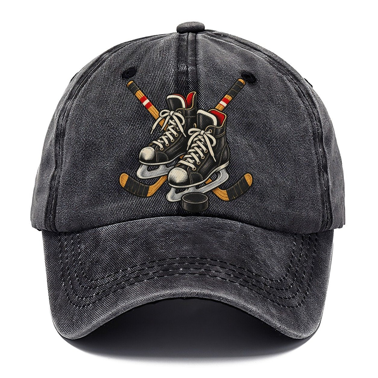 Backyard Hockey Skates Sticks And Puck Canada Cultural Icons Classic Cap – Graphite