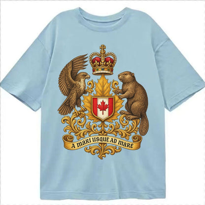 Canada Heritage Maple Badge Classic T-shirt – Light Blue