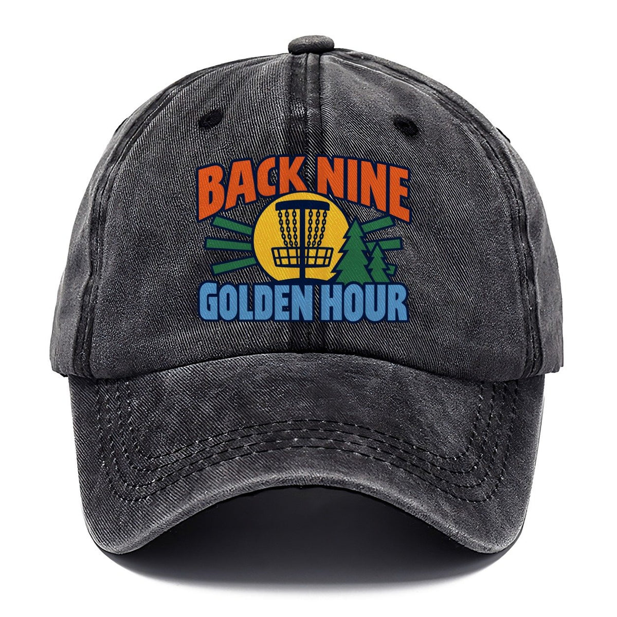 Back Nine Golden Hour Disc Golf Classic Cap – Graphite