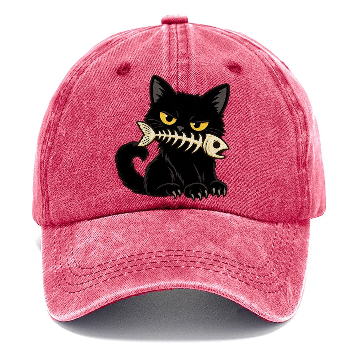 Black Cat Fish Bone Fan Favorites Classic Cap – Pomegranate Blush