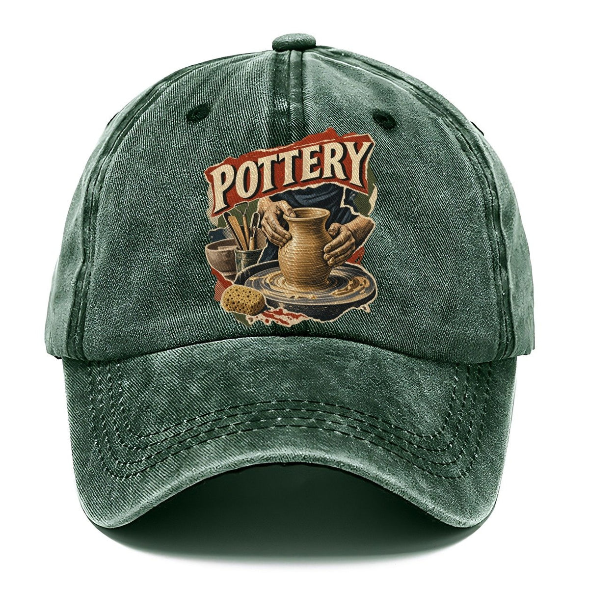 Pottery Hands on Wheel Classic Cap – Forest Mist