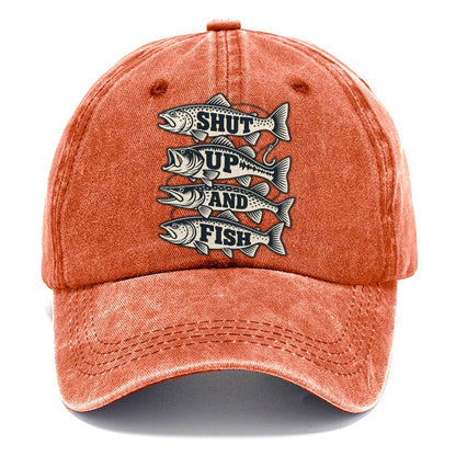 Shut Up And Fish Fishing Elegant Classic Cap – Terracotta Clay
