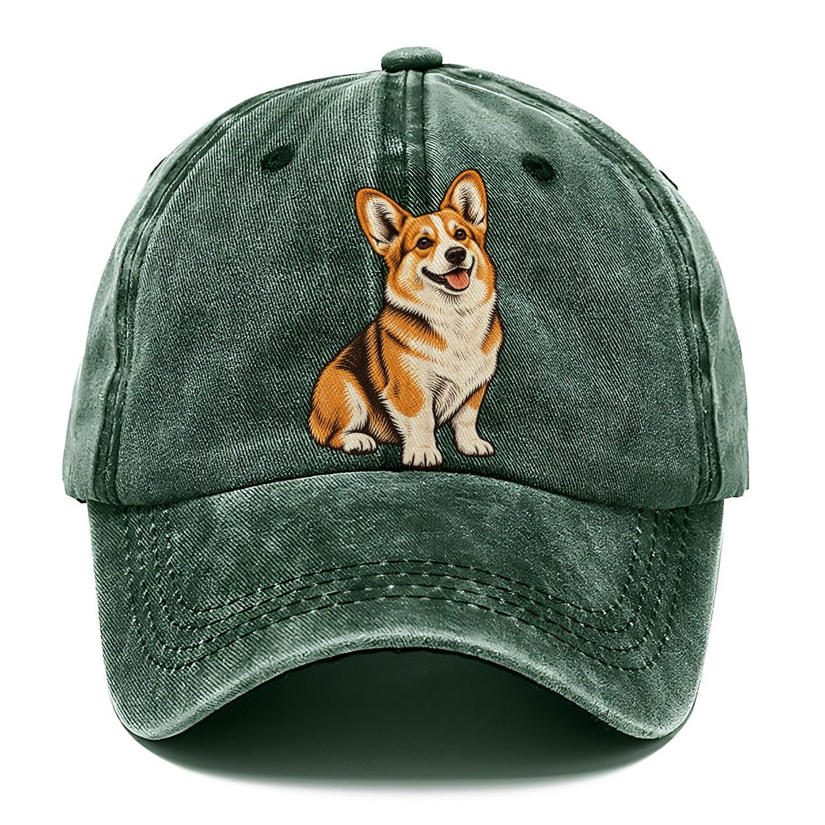 Happy Corgi Classic Cap – Forest Mist