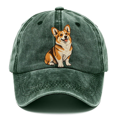 Happy Corgi Classic Cap – Forest Mist