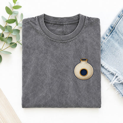 Udu Clay Voice Left Chest Vintage T-shirt – Grey
