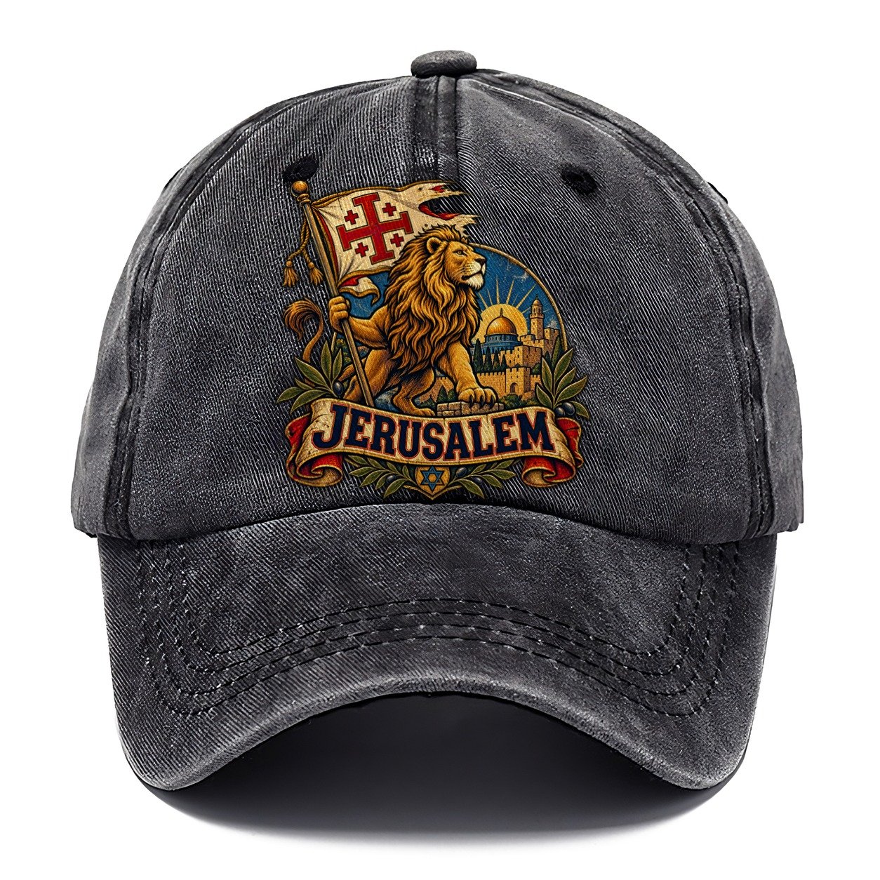 Lion With Jerusalem Banner Jerusalem Classic Cap – Graphite